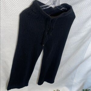 Women's “cashmere “ knit Black Wide Leg Pants